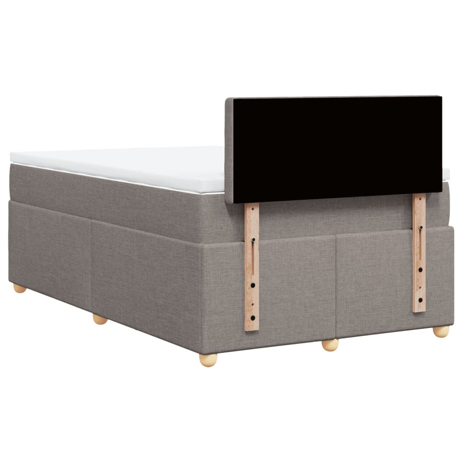 Boxspring met matras stof taupe 120x190 cm