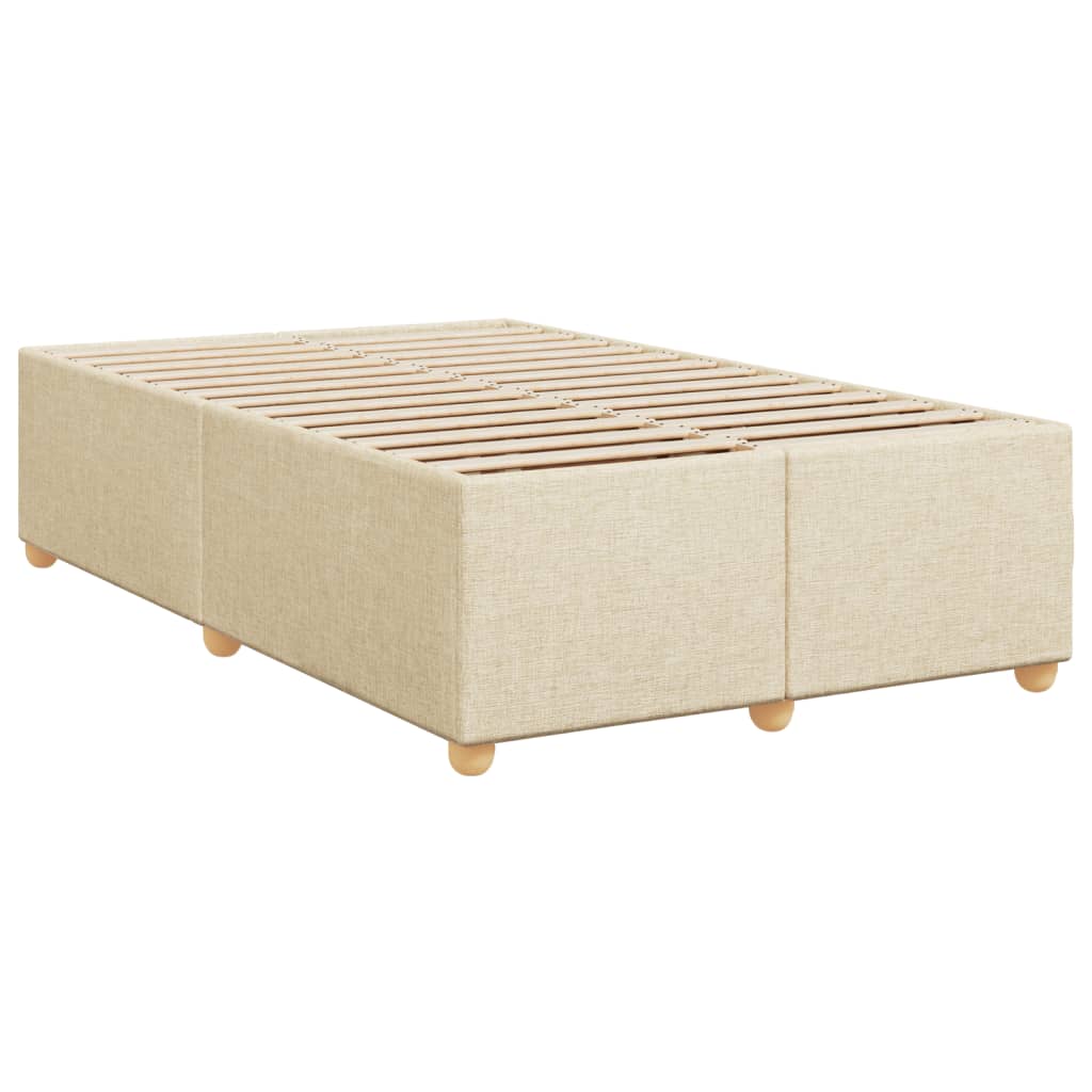 Boxspring met matras stof crèmekleurig 120x190 cm