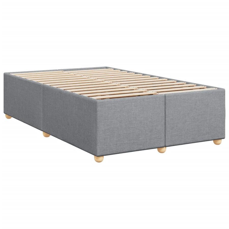 Boxspring met matras stof lichtgrijs 120x200 cm