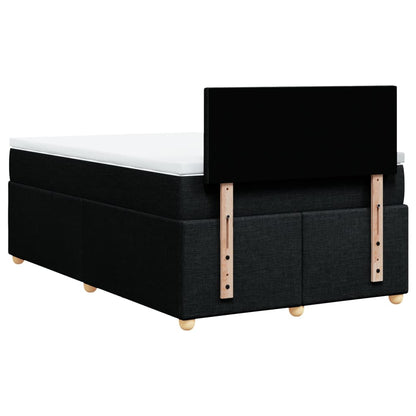 Boxspring met matras stof zwart 120x200 cm