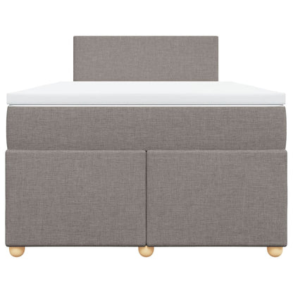 Boxspring met matras stof taupe 120x200 cm