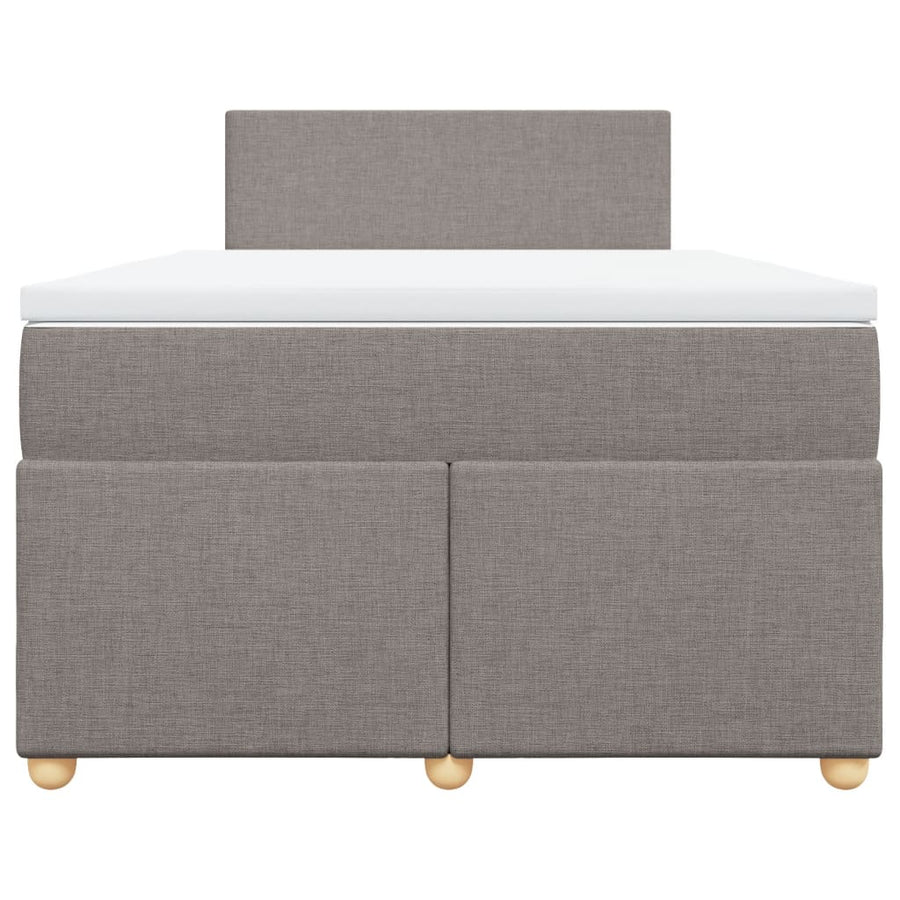 Boxspring met matras stof taupe 120x200 cm