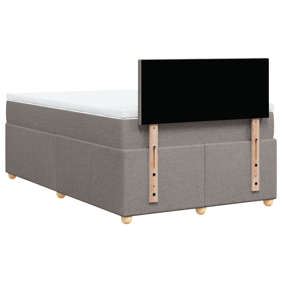 Boxspring met matras stof taupe 120x200 cm