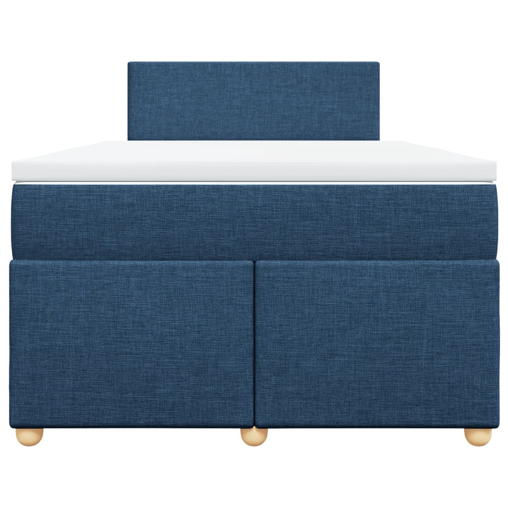 Boxspring met matras stof blauw 120x200 cm