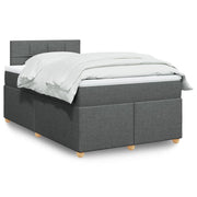 Boxspring met matras 120x200 cm donkergrijs