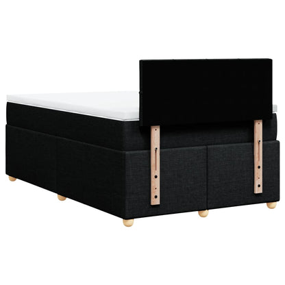 Boxspring met matras stof zwart 120x200 cm