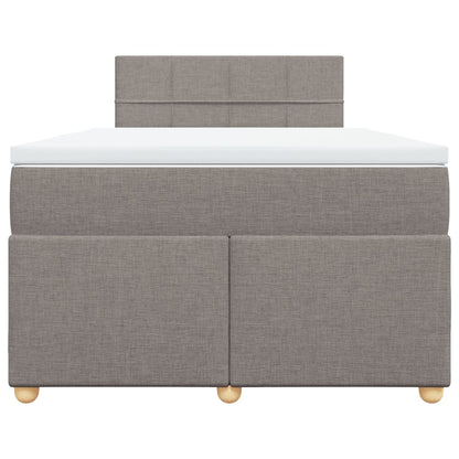 Boxspring met matras stof taupe 120x200 cm