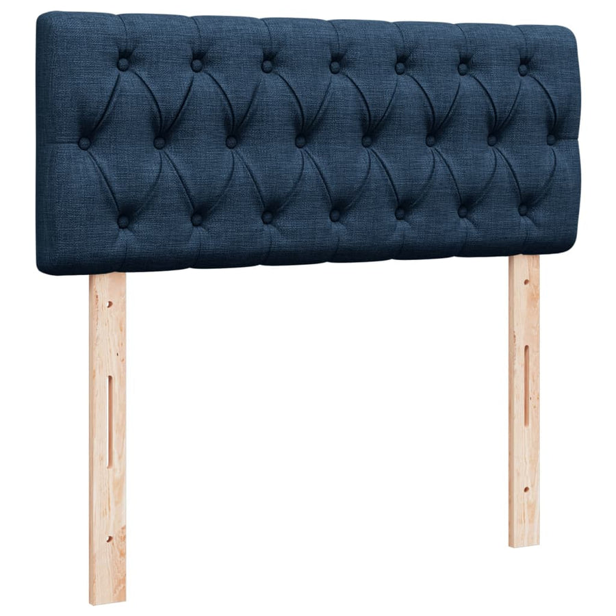 Boxspring met matras stof blauw 120x200 cm