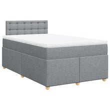 Boxspring met matras stof lichtgrijs 120x200 cm