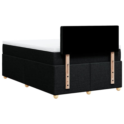 Boxspring met matras stof zwart 120x200 cm