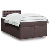 Boxspring met matras 120x200 cm donkerbruin stof