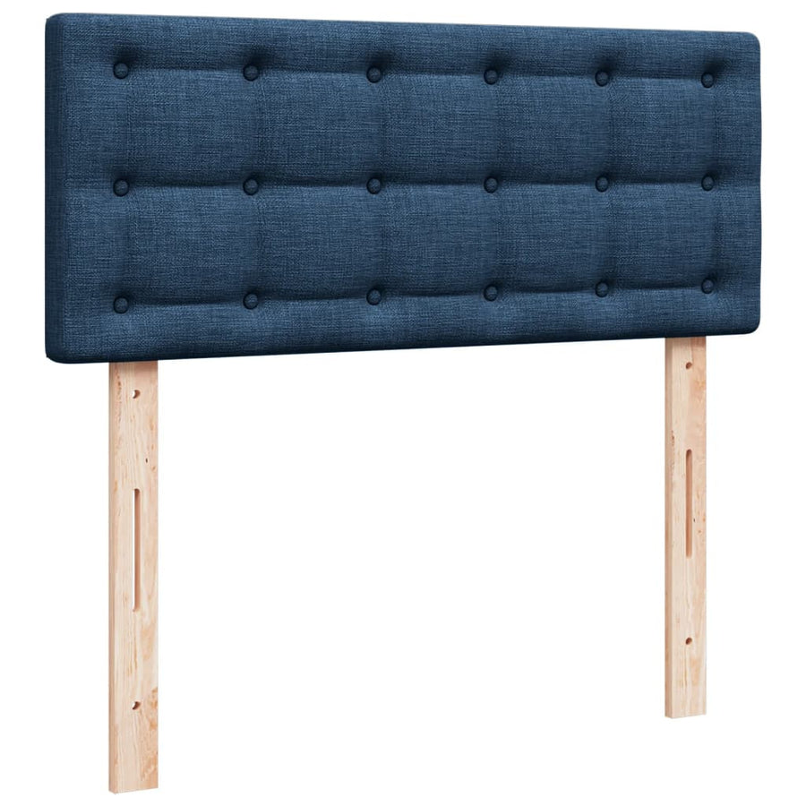 Boxspring met matras stof blauw 120x200 cm