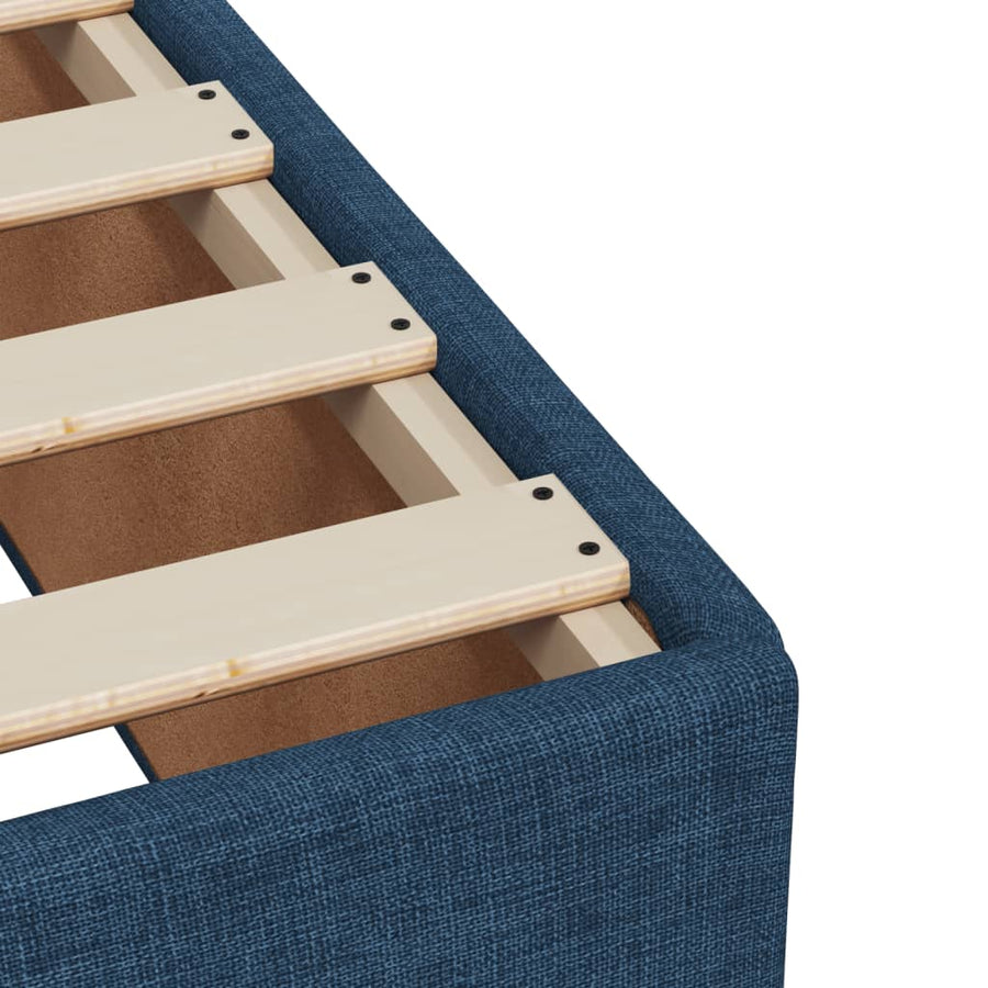 Boxspring met matras stof blauw 120x200 cm