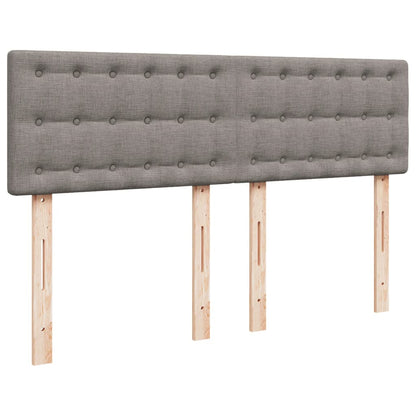 Boxspring met matras stof taupe 140x190 cm