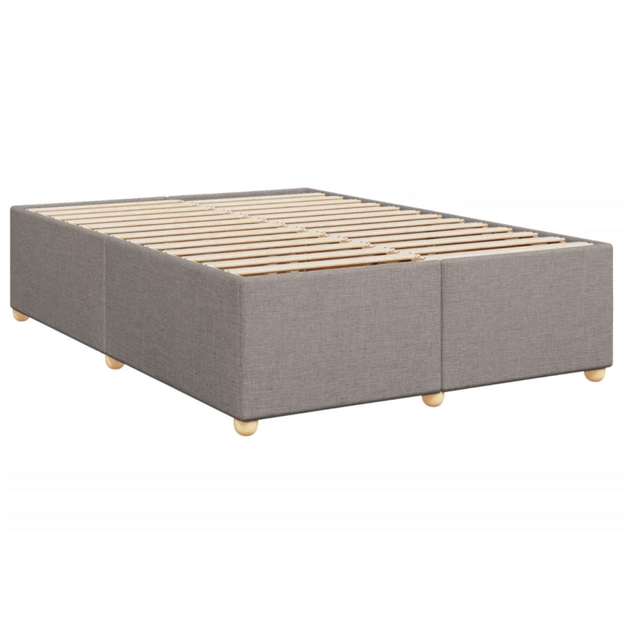 Boxspring met matras stof taupe 140x200 cm