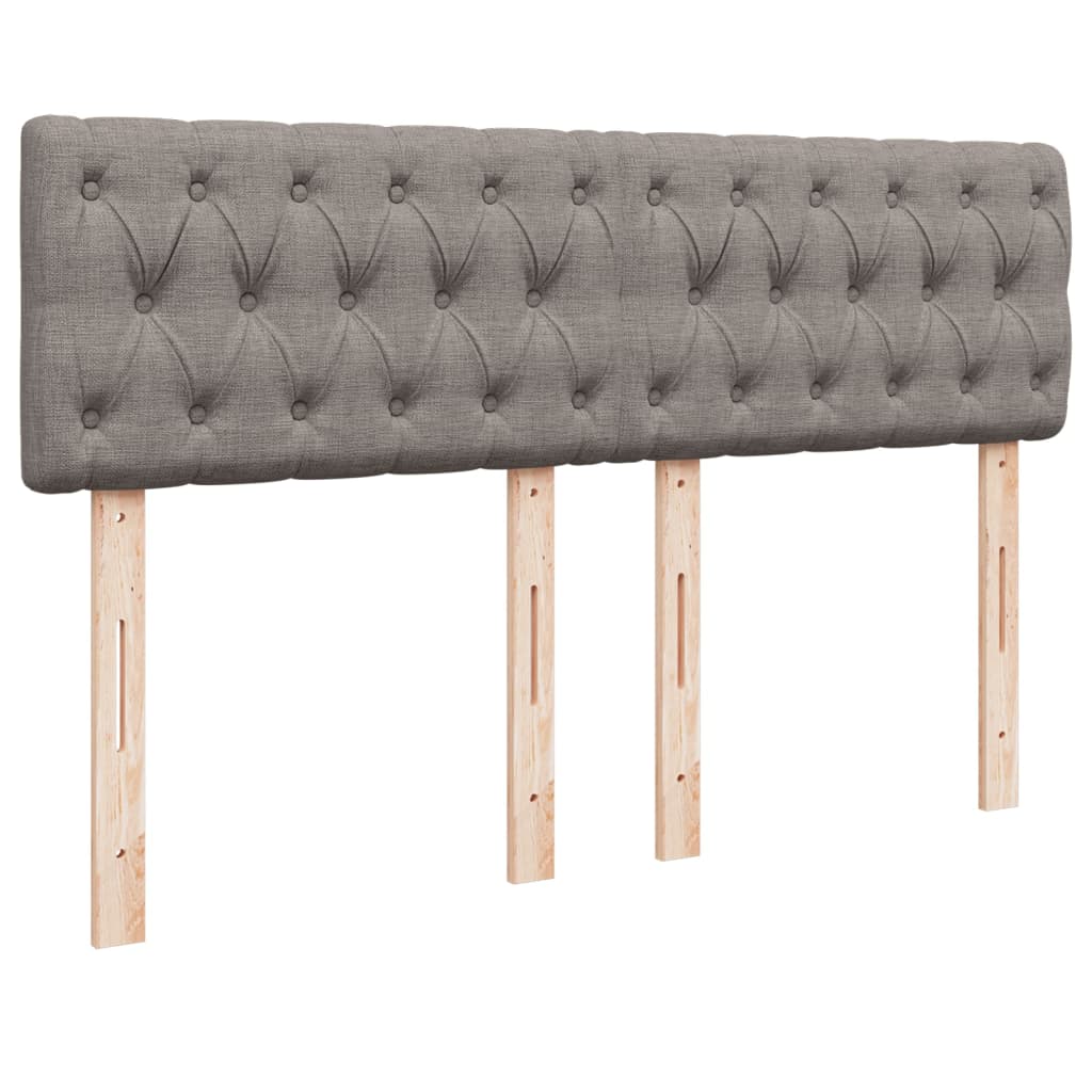 Boxspring met matras stof taupe 140x200 cm