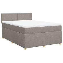 Boxspring met matras stof taupe 160x200 cm