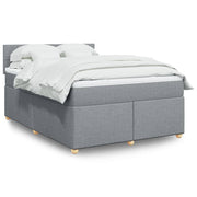 Boxspring met matras 160x200 cm lichtgrijs