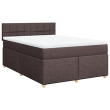 Boxspring met matras stof donkerbruin 160x200 cm