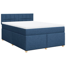 Boxspring met matras stof blauw 160x200 cm