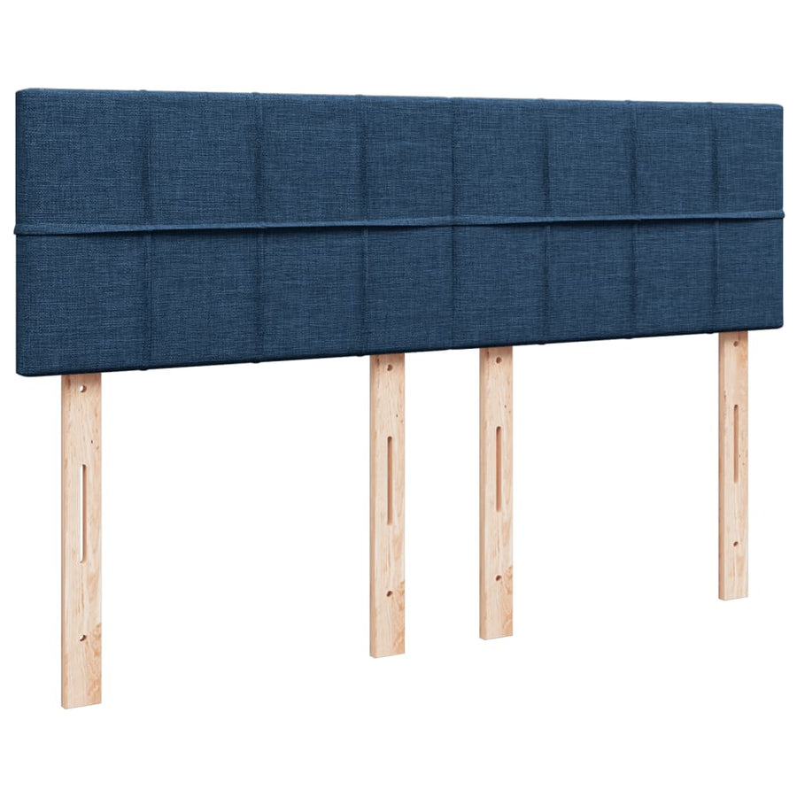 Boxspring met matras stof blauw 160x200 cm