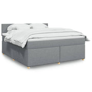 Boxspring 180x200 cm lichtgrijs met pocketveringmatras