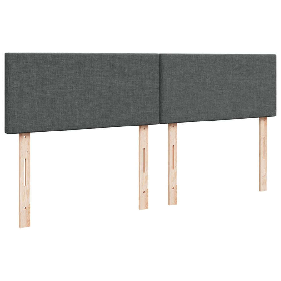 Boxspring met matras stof donkergrijs 180x200 cm