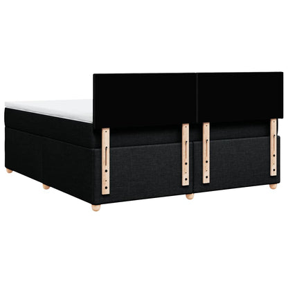 Boxspring met matras stof zwart 180x200 cm