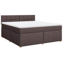 Boxspring met matras stof donkerbruin 180x200 cm