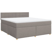 Boxspring met matras stof taupe 180x200 cm