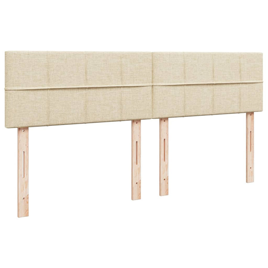Boxspring met matras stof crèmekleurig 180x200 cm