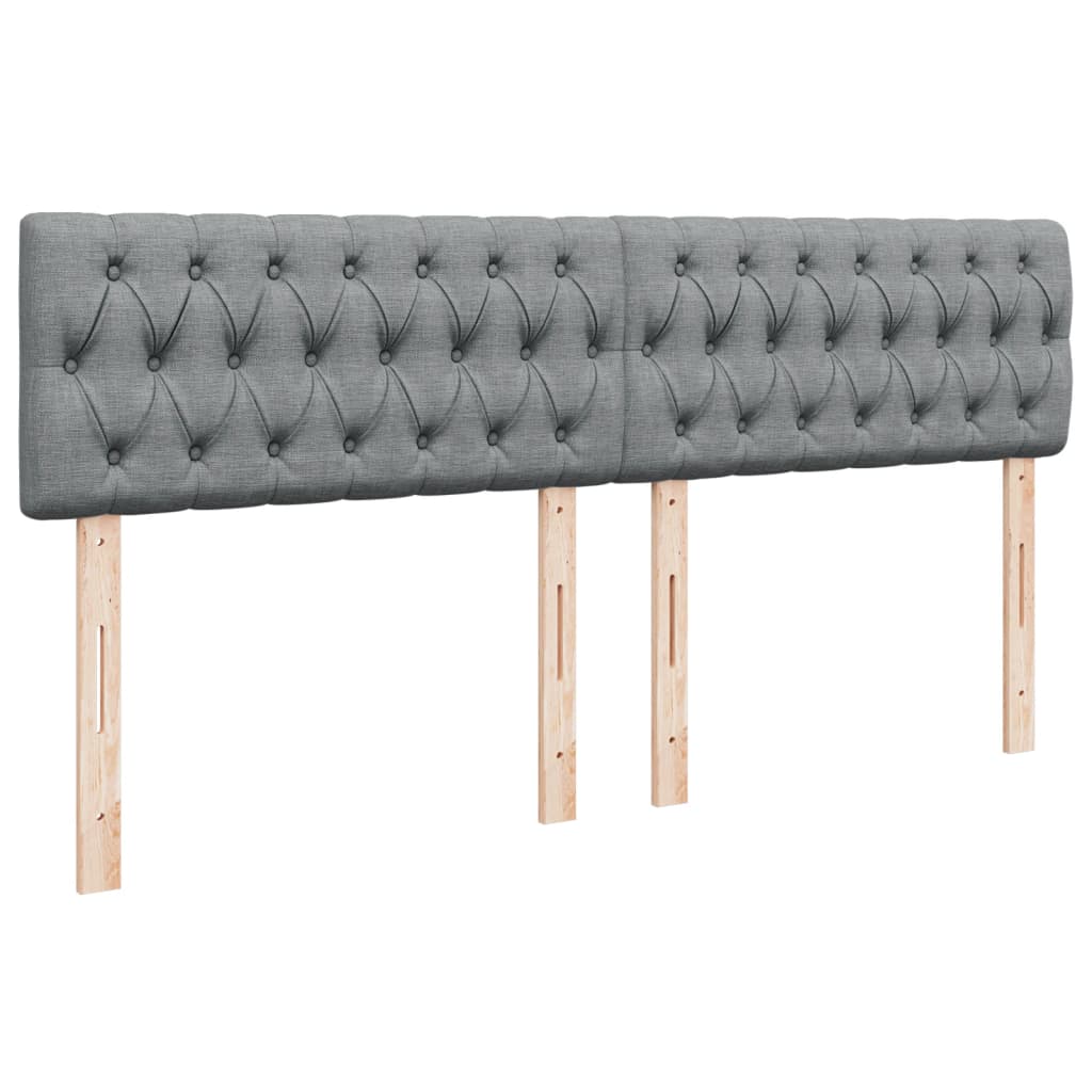 Boxspring met matras stof lichtgrijs 180x200 cm