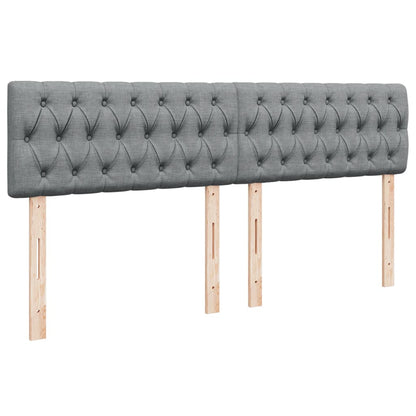 Boxspring met matras stof lichtgrijs 180x200 cm
