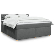 Boxspring met matras 180x200 cm donkergrijs