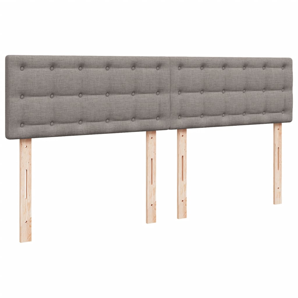 Boxspring met matras stof taupe 180x200 cm