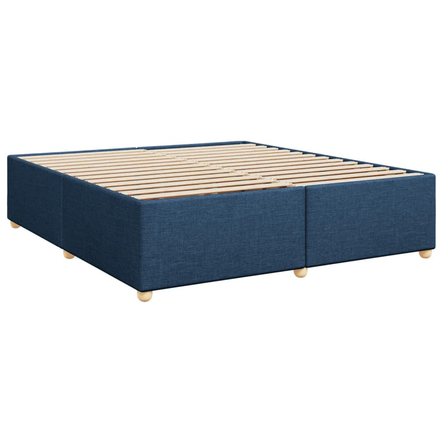 Boxspring met matras stof blauw 180x200 cm