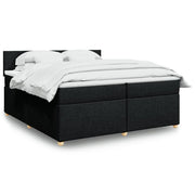 Boxspring met matras 200x200 cm zwart