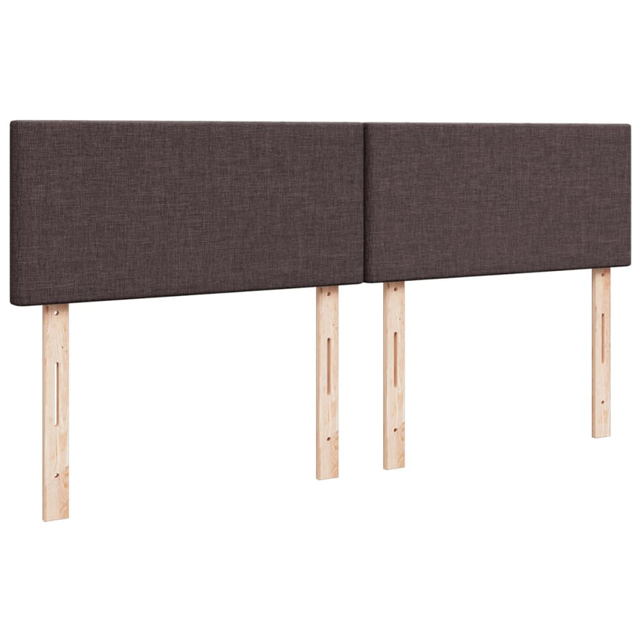 Boxspring met matras stof donkerbruin 200x200 cm