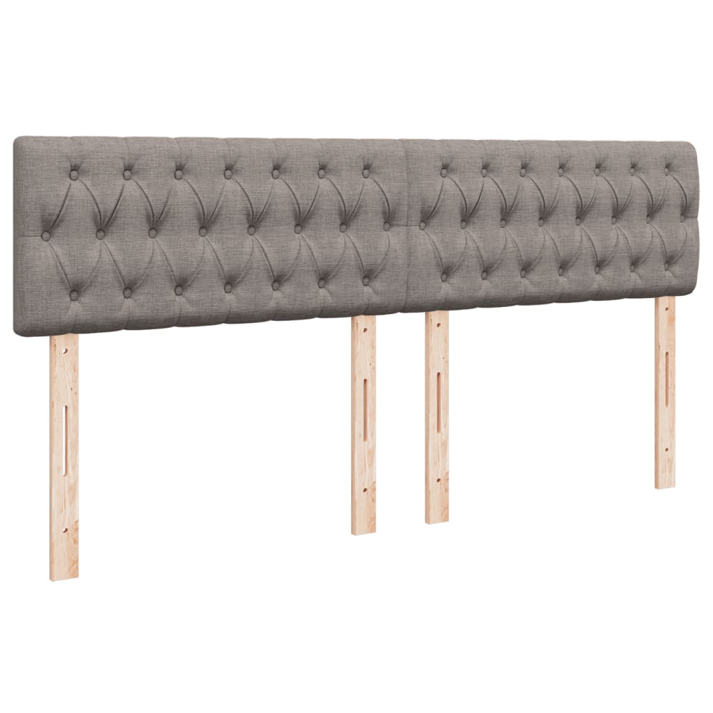 Boxspring met matras stof taupe 200x200 cm