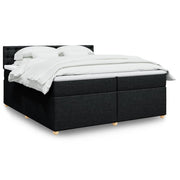 Boxspring met matras 200x200 cm zwart
