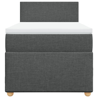 Boxspring met matras stof donkergrijs Single