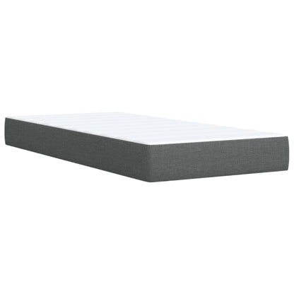 Boxspring met matras stof donkergrijs Single