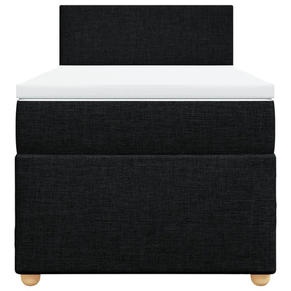 Boxspring met matras stof zwart Single (alleen AU)