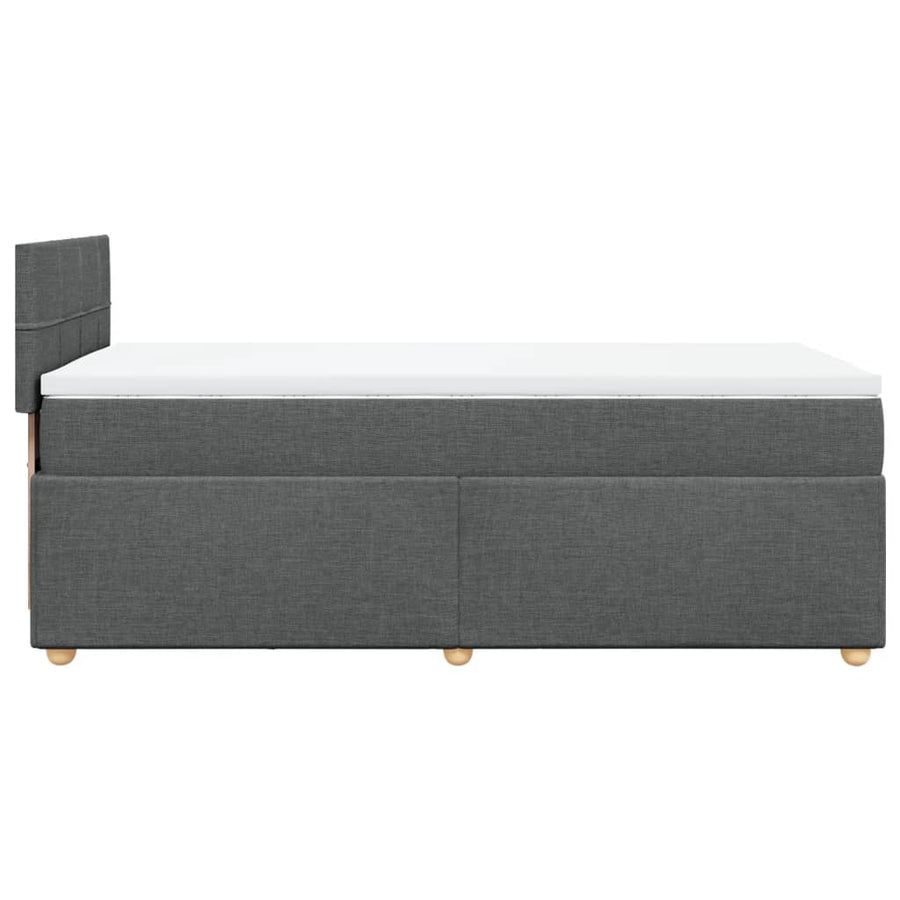 Boxspring met matras stof donkergrijs Single