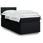 Boxspring with mattress fabric black Single (AU only)