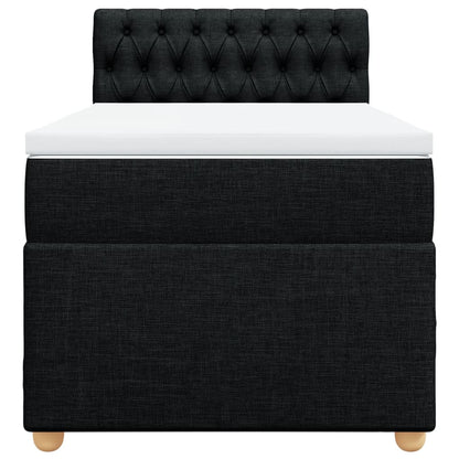 Boxspring met matras stof zwart Single (alleen AU)