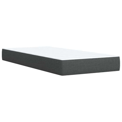 Boxspring met matras stof donkergrijs 80x200 cm