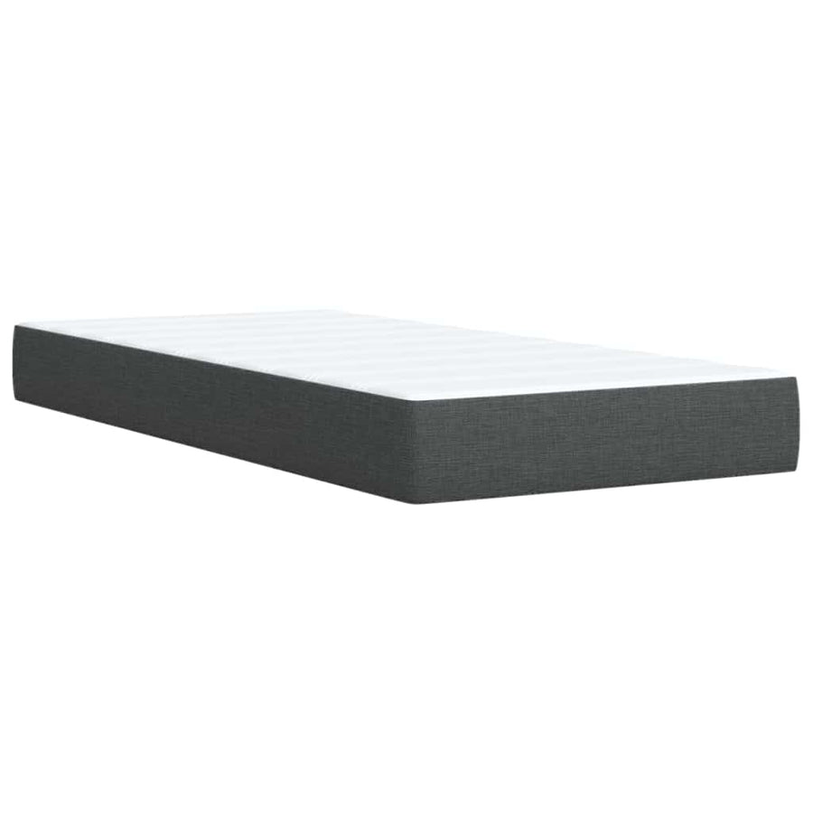 Boxspring met matras stof donkergrijs 80x200 cm