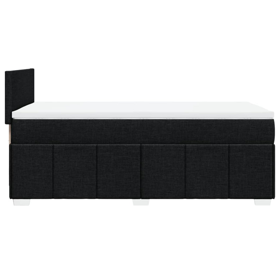 Boxspring met matras stof zwart 80x200 cm