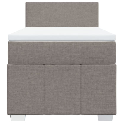 Boxspring met matras stof taupe 80x200 cm